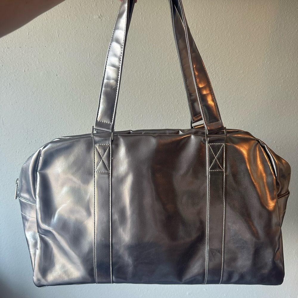 Silver Metallic ‘W Magazine’ Tote Bag (Vintage) - Great condition.